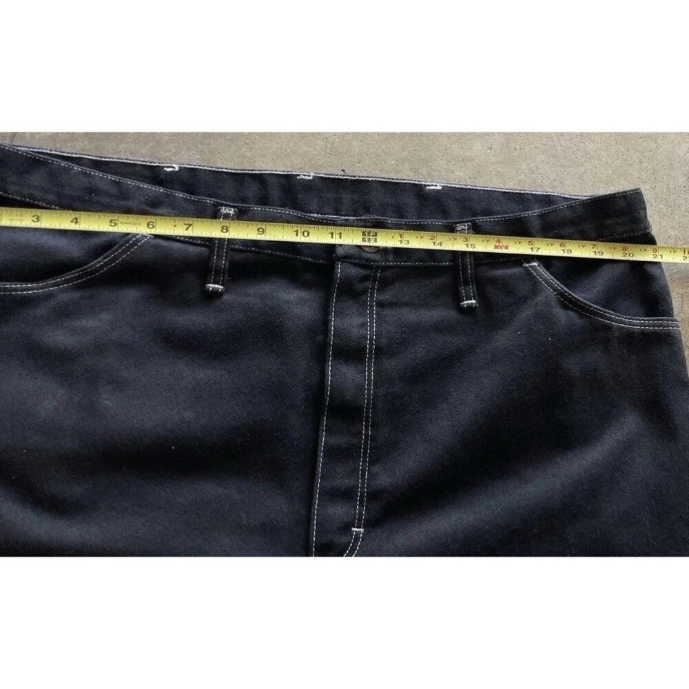 Vintage Maverick Mens Black Embroidered Jeans Mens Sz 42 Made USA Baggy Pants - Picture 5 of 16